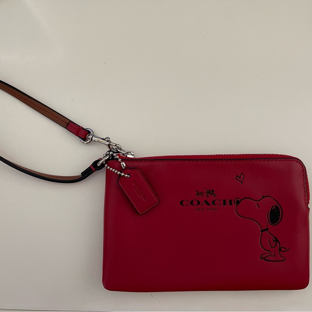 Coach Snoopy Wristlet